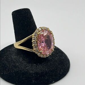 Camrose & Kross Jackie Kennedy ring JBK Gold over 925 sterling silver size 10